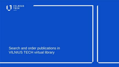 VILNIUS TECH Virtual Library interface example
