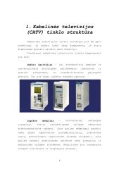 Kabelinės televizijos tinklo schema