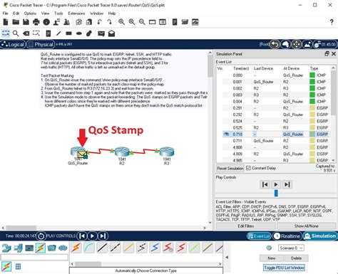 Packet Tracer Simulation Panel