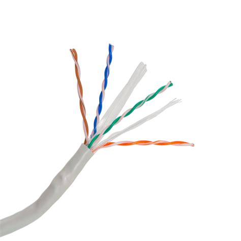 CAT6 kabelio skerspjūvis su susuktomis poromis