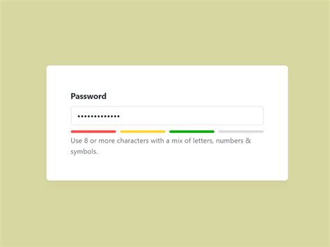 Password strength meter