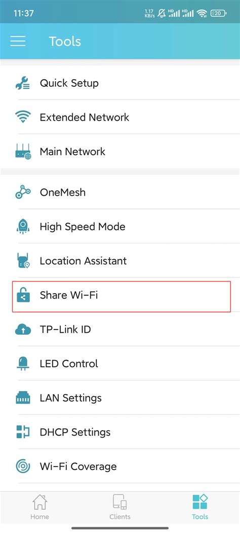 TP-Link Tether app interface