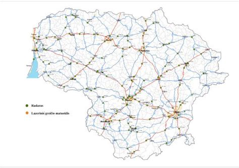 Optinio interneto tinklo žemėlapis Lietuvoje