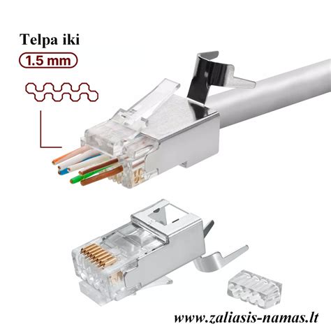 Schematinis RJ45 kabelio padalijimo principas