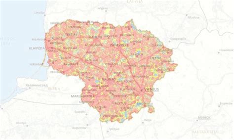 4G ryšio aprėpties žemėlapis