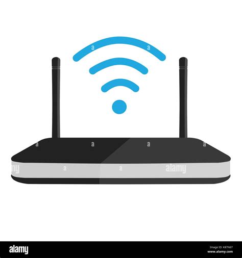 Router and Wi-Fi symbol