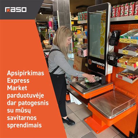 Savitarnos atsiskaitymo zona su RFID skaitytuvu