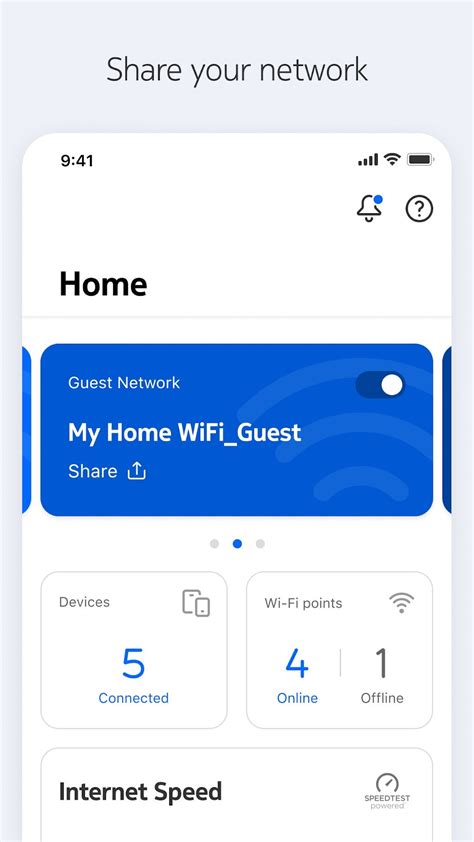 Nokia WiFi programėlės sąsaja su WiFi Points pasirinktimi