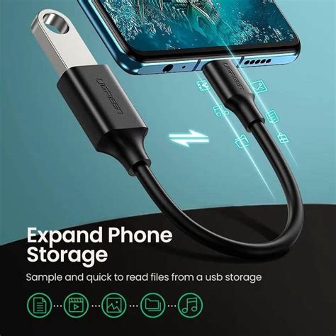 USB kabelis ir OTG adapteris