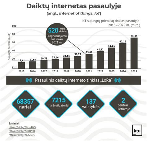 Infografika, vaizduojanti Daiktų Interneto veikimo principą