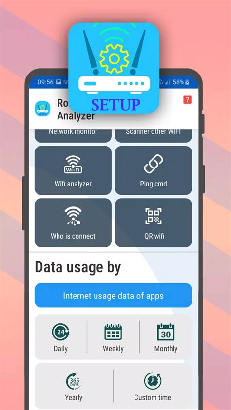 „WiFi Router Admin & Analyzer“ programos sąsaja