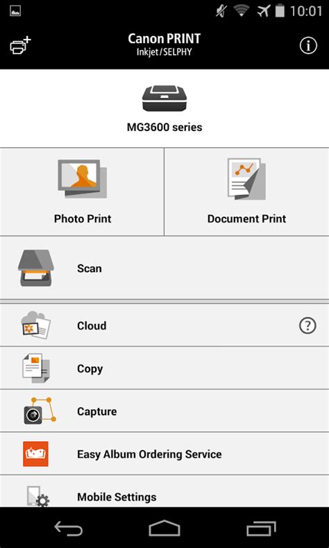 Canon PRINT Inkjet/SELPHY programėlės sąsaja