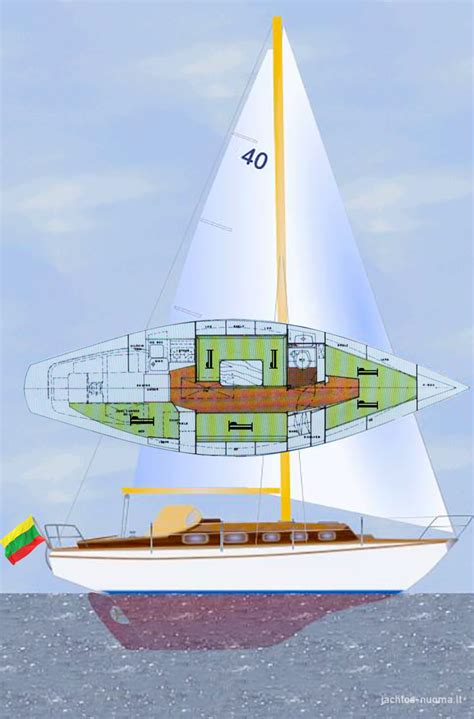 Šiuolaikinis jachtos salonas su prijungtais įrenginiais