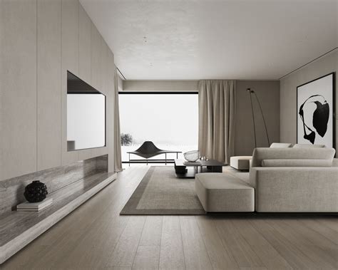 Minimalistinis interjeras su paslėptais tinklo lizdais