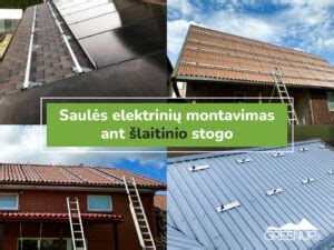 Antenos montavimo ant stogo schema