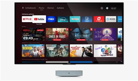 Android TV tinklo nustatymų meniu