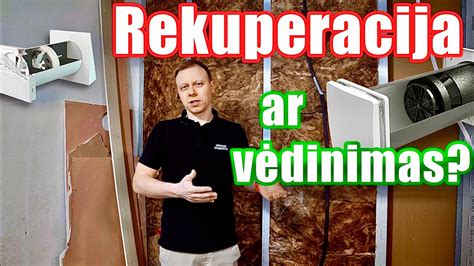 Schematinis rekuperatoriaus montavimo pavyzdys