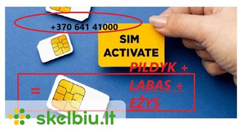 SIM kortelės įdėjimo instrukcija