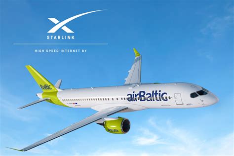 Logotipas „Starlink“ ir „airBaltic“