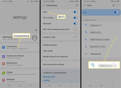 Wi-Fi settings on a smartphone