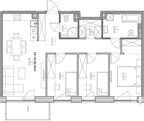 Schematinis namų išdėstymo brėžinys su maršrutizatoriaus optimalia vieta