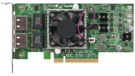 PCIe tinklo plokštė kompiuterio viduje