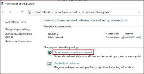 Windows tinklo ir bendrinimo centras