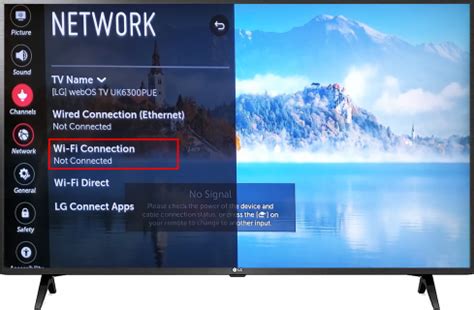 Wi-Fi network connection on TV