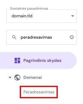 Reklamos DNS peradresavimo iliustracija