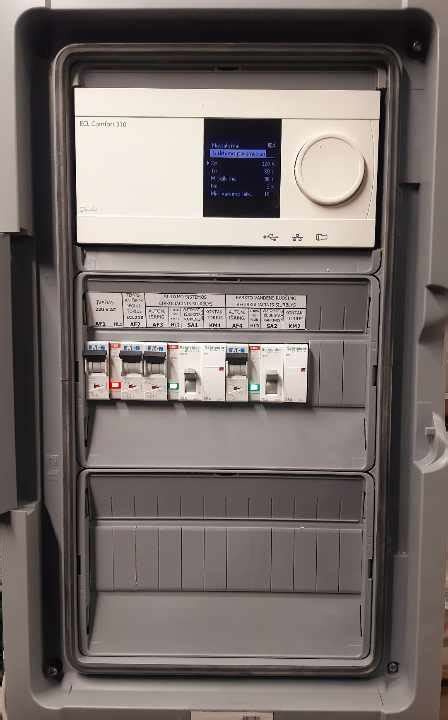 Valdymo skydas - Maitinimo parinktys