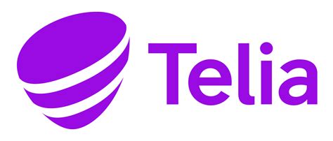 Telia logotipas su šviesolaidžio simboliu