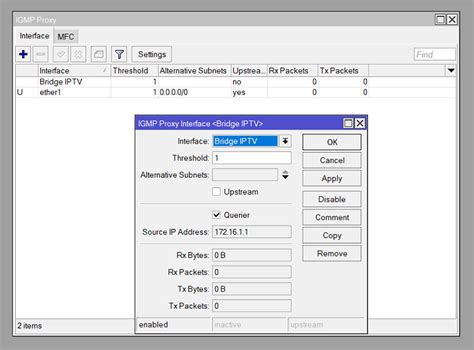 MikroTik routerio Bridge nustatymai IPTV