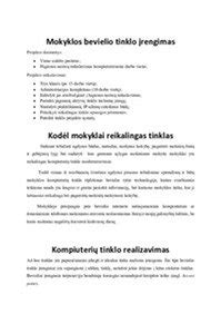 Bevielio tinklo konfigūravimo langas