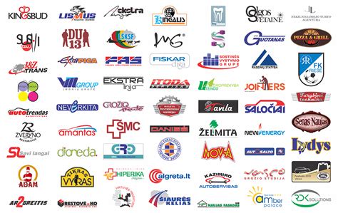 Įmonės logotipas ir pagrindiniai produktai