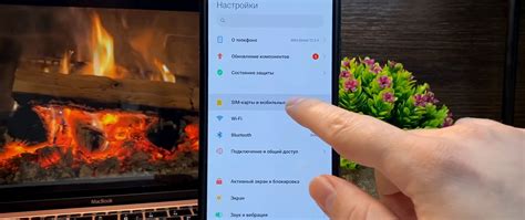 Mobiliojo telefono ekranas, rodantis mobiliojo interneto bendrinimo nustatymus