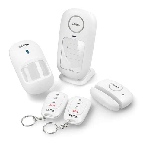 Įvairių belaidžių jutiklių ir signalizacijos pultelio nuotrauka