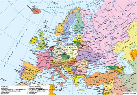 Žemėlapis su regionais, kur vyksta dažnių keitimai