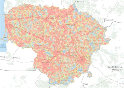 Mobiliojo ryšio spartos palyginimas mieste ir kaime