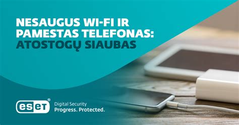 Wi-Fi tinklo saugumo nustatymų pavyzdys