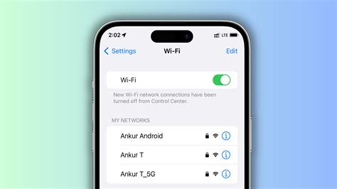 iPhone Wi-Fi nustatymai