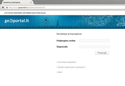 Routerio prisijungimo langas