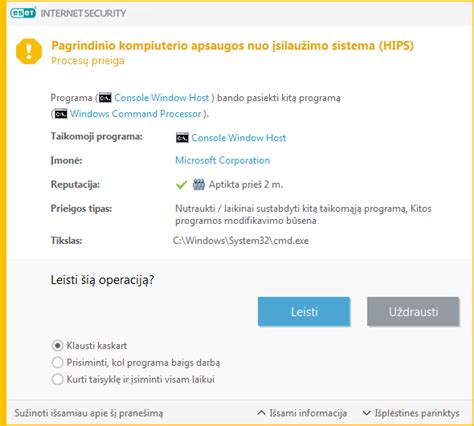 Routerio interneto konfigūravimo langas