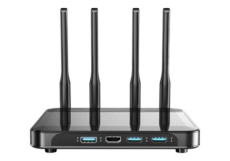 Router with four external antennas