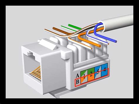 RJ45 jungiklio schema