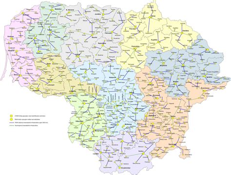 RAIN projekto žemėlapis