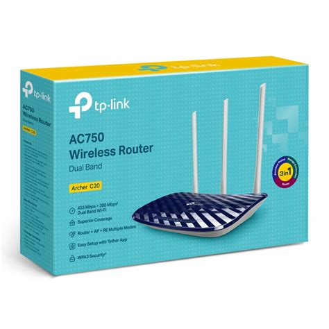 TP-Link Archer C20 maršrutizatoriaus išvaizda
