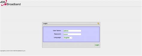 Routerio nustatymų puslapis