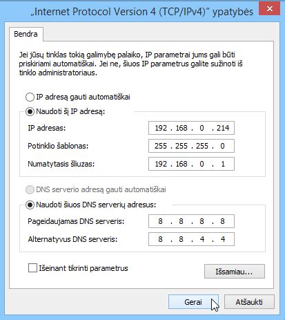 Maršrutizatoriaus IP adreso ir slaptažodžio paieška