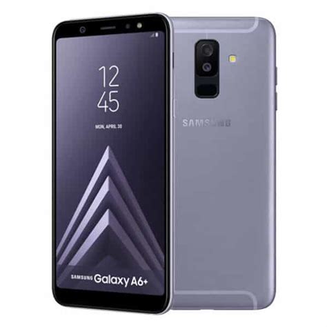 Samsung Galaxy A6 telefono ekranas su pranešimu 